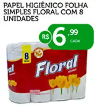 CenterBox Papel higiênico folha simples floral oferta