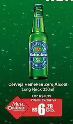 Oriundi Cerveja Heineken Zero Álcool Long Neck oferta