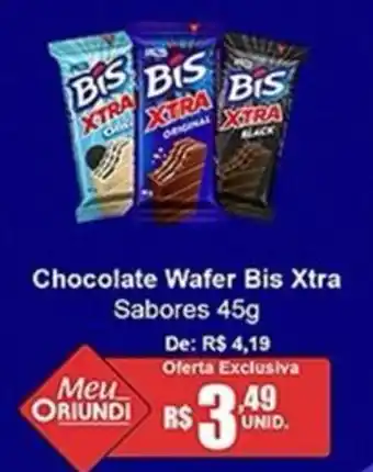 Oriundi Chocolate Wafer Bis Xtra Sabores oferta