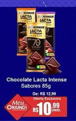 Oriundi Chocolate Lacta Intense Sabores oferta