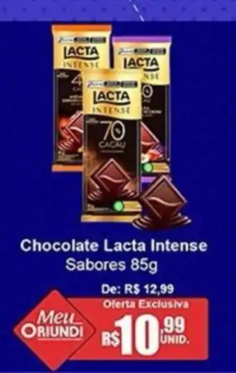 Oriundi Chocolate Lacta Intense Sabores oferta