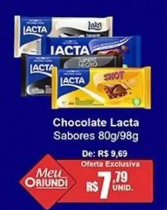 Oriundi Chocolate Lacta Sabores oferta