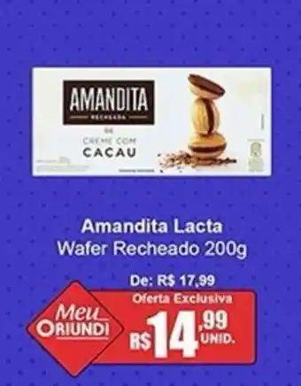 Oriundi Amandita Lacta Wafer Recheado oferta