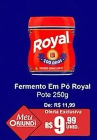 Oriundi Fermento Em Pó Royal Pote oferta