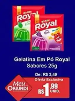 Oriundi Gelatina Em Pó Royal Sabores oferta