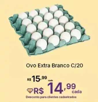 Super Lagoa Ovo Extra Branco C/20 oferta