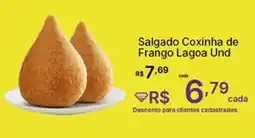 Super Lagoa Salgado Coxinha de Frango Lagoa Und oferta