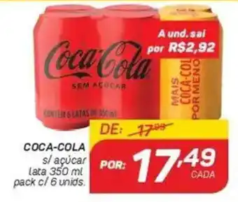 GBarbosa Coca-cola s/ açúcar lata oferta