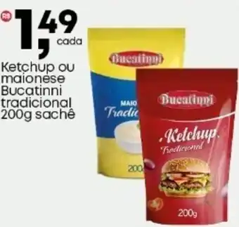 Frangolândia Ketchup ou maionese Bucatinni tradicional sachê oferta