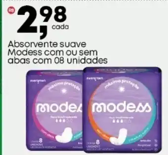 Frangolândia Absorvente suave Modess com ou sem abas oferta