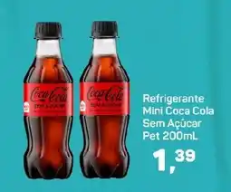 Supermercados São Vicente Refrigerante Mini Coca Cola Sem Açúcar Pet oferta