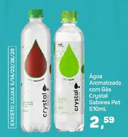 Supermercados São Vicente Água Aromatizada com Gás Crystal Sabores Pet oferta