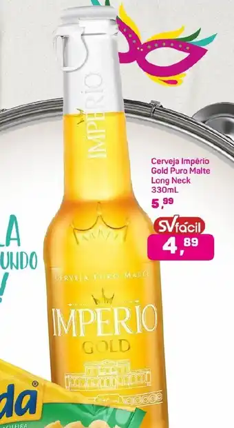 Supermercados São Vicente Cerveja Império Gold Puro Malte Long Neck oferta