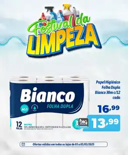 Supermercados Big Compra Papel Higiênico Folha Dupla Bianco 30m c/12 cada oferta