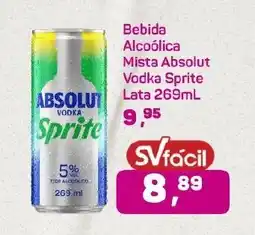 Supermercados São Vicente Bebida Alcoólica Mista Absolut Vodka Sprite Lata oferta