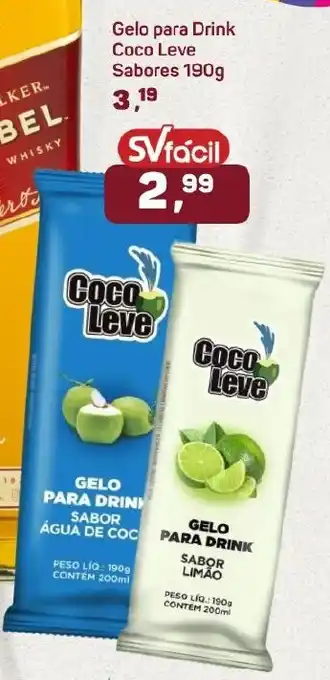 Supermercados São Vicente Gelo para Drink Coco Leve Sabores oferta