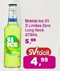 Supermercados São Vicente Bebida Ice 51 3 Limões Zero Long Neck oferta