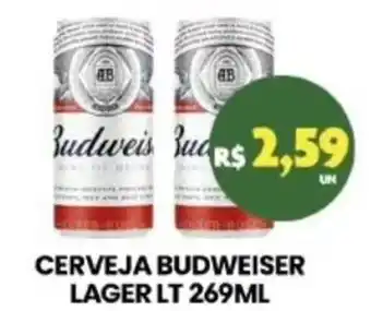 Vivendas Supermercados Cerveja budweiser lager lt oferta