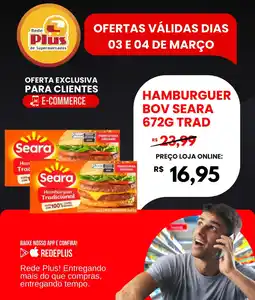 Rede Plus Supermercados Hamburguer bov seara trad oferta