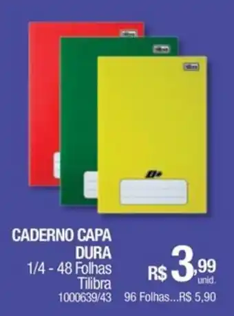 Milium Caderno capa dura 1/4 - 48 Folhas oferta