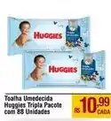 Muffato Huggies - toalha umedecida tripla pacote com 88 unidades oferta