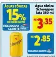 Extra Schweppes - água tônica lata oferta