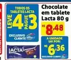 Extra Lacta - chocolate em tablete oferta