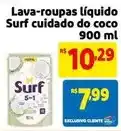 Extra Surf - lava-roupas líquido cuidado do coco oferta