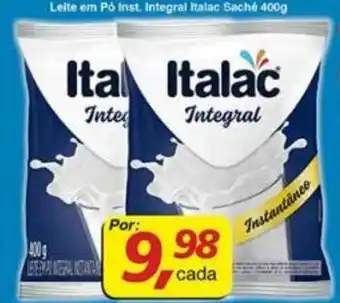 Supermercados Guanabara Leite em po inst. Integral Aurora ou Italac Sache 400g oferta