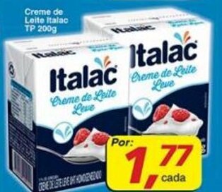 Supermercados Guanabara Creme de Leite Italac TP 200g oferta