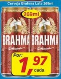 Supermercados Guanabara Cerveja Brahma lata 269ml oferta