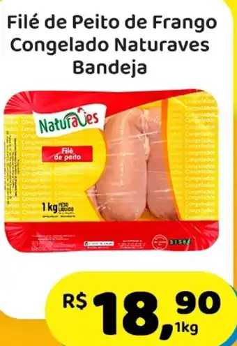 Mineirão Atacarejo Filé de Peito de Frango Congelado Naturaves Bandeja oferta