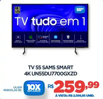 DB Supermercados Tv 55 sams smart 4K UN55DU7700GXZD oferta