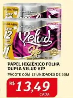 Assaí Atacadista Papel higiênico folha dupla velud vip oferta