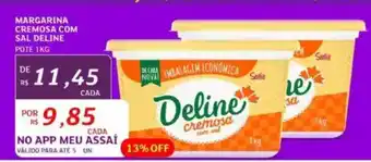 Assaí Atacadista Margarina cremosa com sal deline oferta