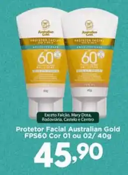 Confiança Supermercados Protetor Facial Australian Gold FPS60 Cor 01 ou 02 oferta