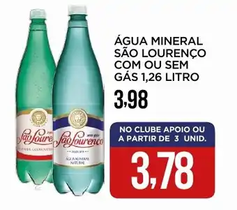 Apoio Mineiro Água mineral são lourenço com ou sem gás oferta