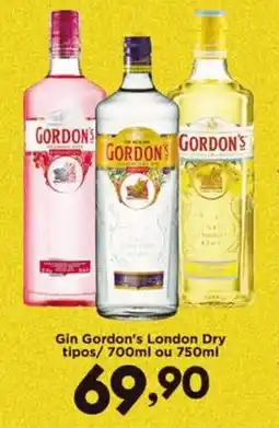 Confiança Supermercados Gin Gordon's London Dry tipos oferta