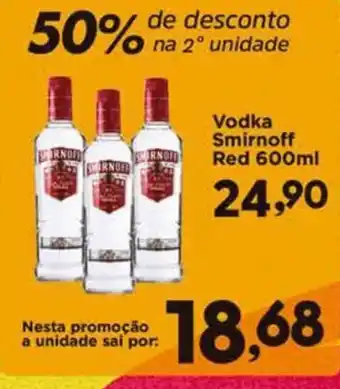 Confiança Supermercados Vodka Smirnoff Red oferta