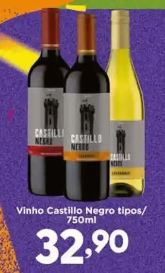 Confiança Supermercados Vinho Castillo Negro tipos oferta