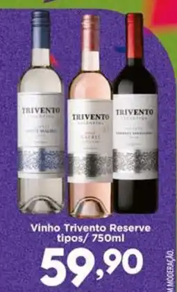 Confiança Supermercados Vinho Trivento Reserve tipos oferta