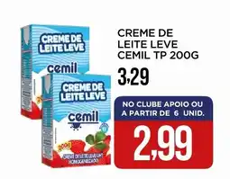 Apoio Mineiro Creme de leite leve cemil tp oferta