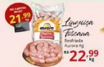 Ricoy Supermercados Linguica Toscana Resfriada Aurora 1kg oferta