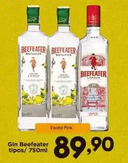 Confiança Supermercados Gin Beefeater tipos oferta