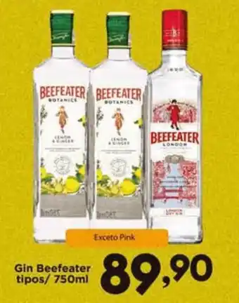 Confiança Supermercados Gin Beefeater tipos oferta