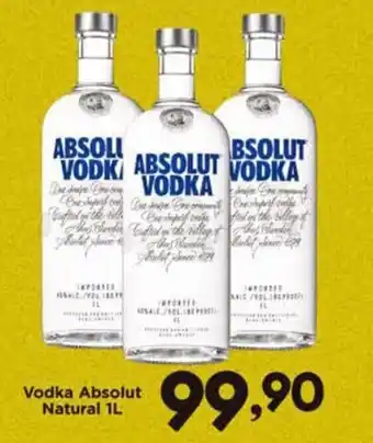 Confiança Supermercados Vodka Absolut Natural oferta