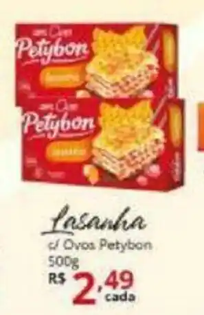Ricoy Supermercados Lasanha c/ Ovos Petybon 500g oferta