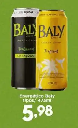 Confiança Supermercados Energético Baly tipos oferta