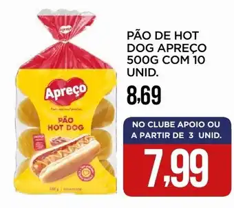 Apoio Mineiro Pão de hot dog apreço oferta