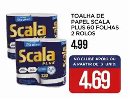 Apoio Mineiro Toalha de papel scala plus 60 folhas 2 rolos oferta